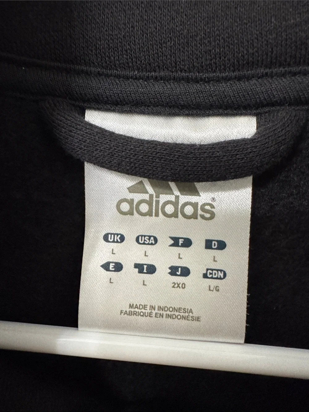 adidas Black Full-Zip Men’s Track Jacket with Gray Stripes